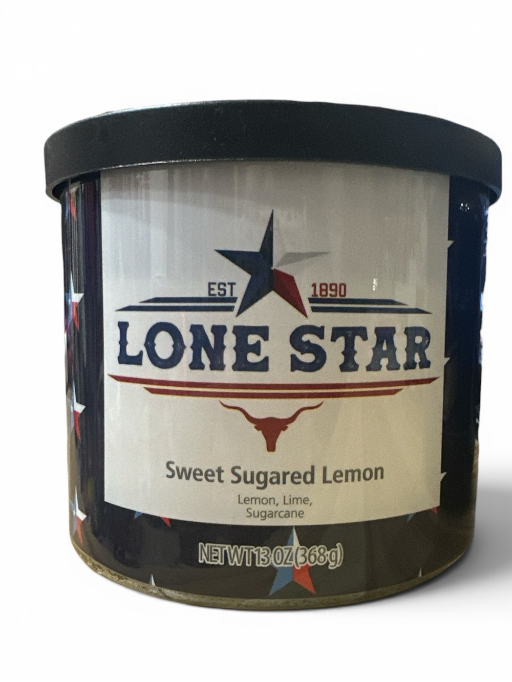 Lone Star Sweet Sugared Lemon Scented Candle - White/Blue